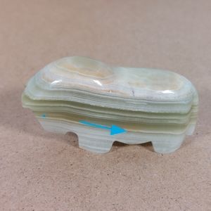 ZUNI HORSE FETISH ONYX W TURQUOISE HEARTLINE BY ABBY QUAM CLAYTON PANTEAH FIGURE